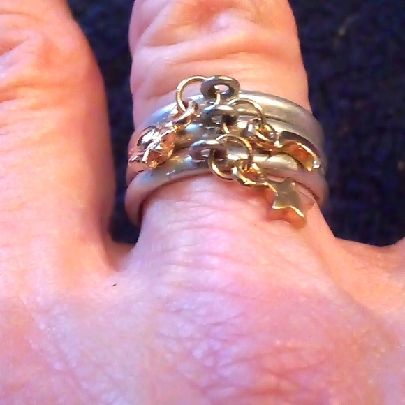 Sun Moon and star rings stackable or single - Picture 1 of 4